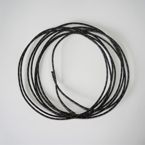 Elektrický kabel s lepeným opletením 1,5 mm, černá a žlutá, 1m, Jawa, ČZ