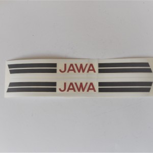 Nálepky logo JAWA na palivové nádrži, 28 cm, 2 kusy, Jawa 50 typ 20/21/23