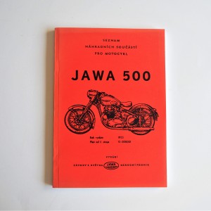 Katalog náhradních dílů JAWA 500 OHC 00 - formát A5, J.ČESKÝ, 133 stran