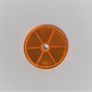 Odrazové sklo oranžové na šroub, 60 mm, plast, Jawa, ČZ