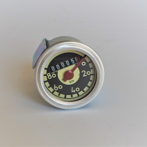 Tachometer, 80 km/h, hliníkový rámeček, Jawa 555