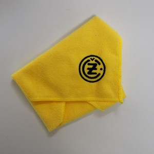 Utěrka z mikrovlákna, 30x30cm, Žlutá, Logo ČZ