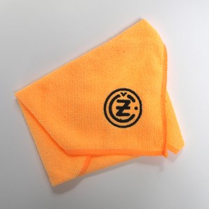 Mikrofasertuch, 30 x 30 cm, orange, CZ-Logo