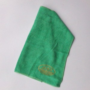 Utěrka z mikrovlákna, 30x30cm, zelená, Logo Jawa