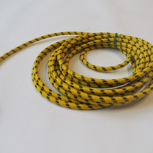 Zapalovací kabel, žluto-černý, opředený, 1m, Jawa, ČZ