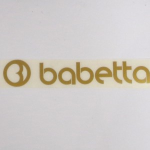 Nálepka BABETTA, 135x25mm, zlatá, Jawa Babetta