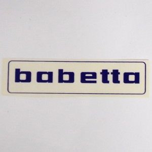 Nálepka BABETTA, 145x37mm, modrá, Jawa Babetta