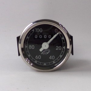 Tachometer 0-100 km/h, ciferník černý, VDO, ČZ 125/150, 501