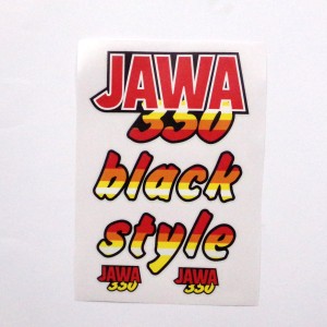 Nálepky Jawa 350 Black Style, červené
