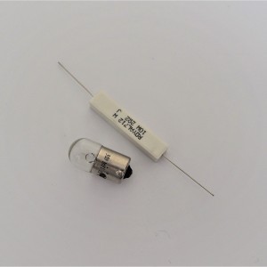 Resistor from brake light function 6V + bulb 6V 10w, Jawa Perak, Ogar, OHC, CZ