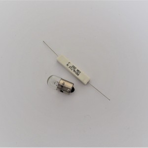 Resistor from brake light function 12V + bulb 12V 21w, Jawa Perak, Ogar, OHC, CZ