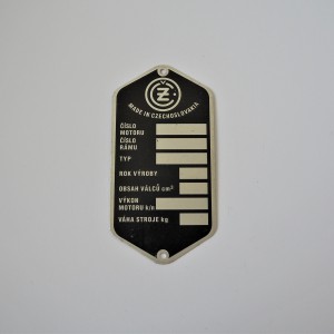 Type label, CZ 1958---