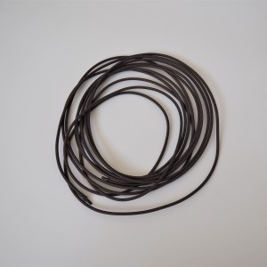 Electric cable with braid 1,5 mm, dark brown, 1m, Jawa, CZ