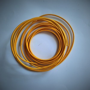 Electric cable with braid 2,5 mm, golden, 1m, Jawa, CZ