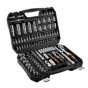 Sada nástrčných klíčů 1/2", 1/4", 110 kusů, CrV
