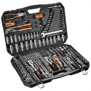 Sada nástrčných klíčů 1/2", 3/8", 1/4", 233 kusů, CrV
