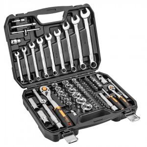 Sada nástrčných klíčů 1/2", 1/4", 82 kusů, CrV