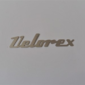 Inscription VELOREX, stainless steel