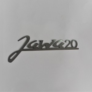 Emblem JAWA 20, 180 mm, stainless