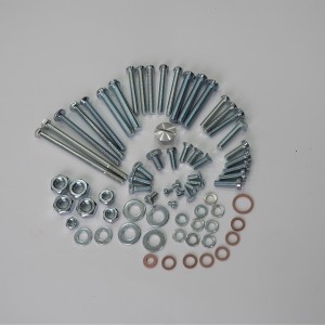 Screw set for engine, zink, Jawa 250 Panelka typ 559