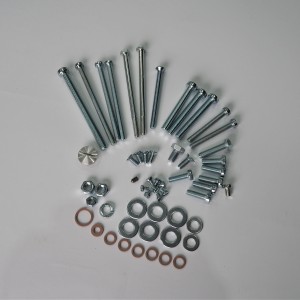 Screw set for engine, zink, Jawa 350 Panelka typ 360