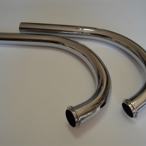 Exhaust pippes, short, chrome, Jawa 350