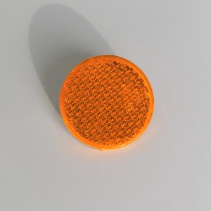 Reflector orange, with screw, 60 mm, plastic, Jawa, CZ