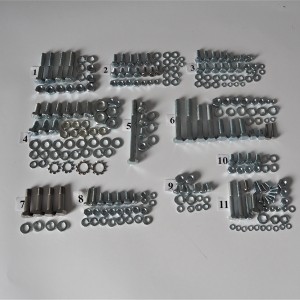 Screw set, all without engine, zink, Jawa 125/150/175