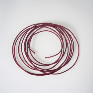 Electrical cable with glued braid 1,5 mm, burgundy colour, 1m, Jawa, CZ