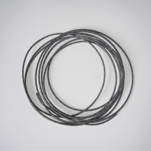 Electrical cable with glued braid 1,5 mm, gray with black, 1m, Jawa, CZ