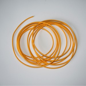 Electrical cable with glued braid 1,5 mm, yellow, 1m, Jawa, CZ