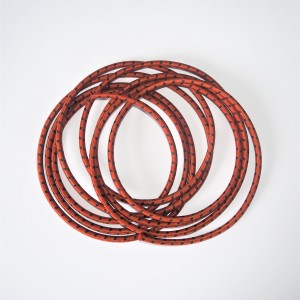 Kabel wysokiego napięcia, czerwony z czarnymi prążkami, 0,5m, Jawa, CZ