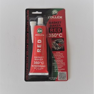 Sealant for engines and gearboxes, red, 85g, 350C, Zollex