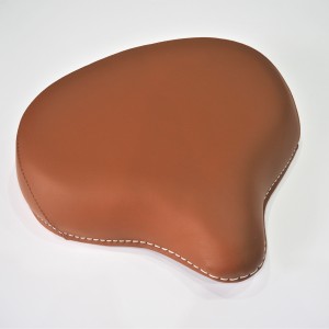 Seat front, half-leather, light brown