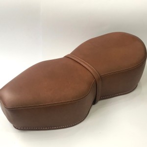 Seat, retro leather, original filling, brown, Jawa, CZ