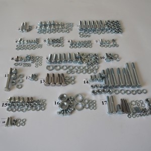 Screw set, all without engine, zink, Jawa 250/353