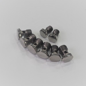 Set of oil screws, Holendro, stainless steel, polished, Jawa 500 OHC
