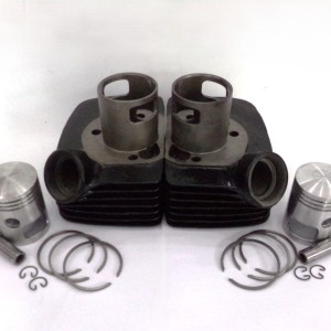 Cylindry, z zestawem tłoków 58,75 mm/16, oryginał, po renowacji, Jawa 634, CZ 472