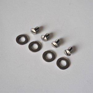 Screws with washers for mounting tank casings, 4 pcs, stainless, non-polished, Jawa 250/350 Panelka