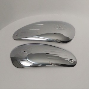 Sidecovers for fuel tank, chrome, Jawa Panelka