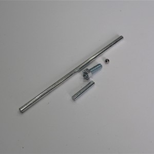 Clutch rod, ball, nut and set screw, Jawa 50