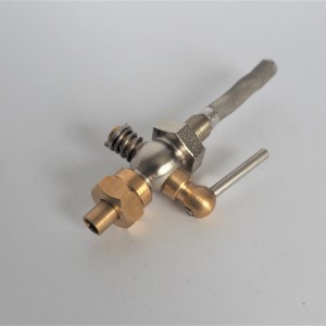 Fuel tap M10x1mm with a nut and a tube, Jawa 1932----