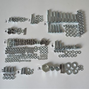 Screw set, all without engine, zink, Jawa 50 type 20