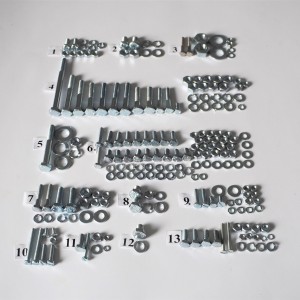 Screw set, all without engine, zink, Jawa 50 type 23 Mustang