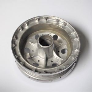 Wheel center, front, original, electrochemically polished, Jawa 250/350 Kyvacka