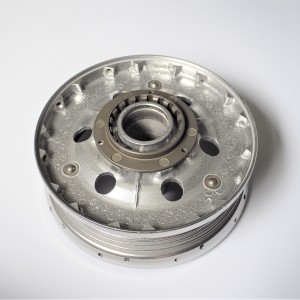 Wheel center, rear, original, electrochemically polished, Jawa 250/350 Kyvacka