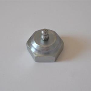 Nut for axle of fork with grease nipple, zink, CZ 477-488