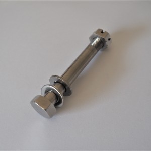 Bolt of shackle of seat driver seat, stainless steel/polished, Jawa 250/350 Perak, Ogar, 500 OHC 01