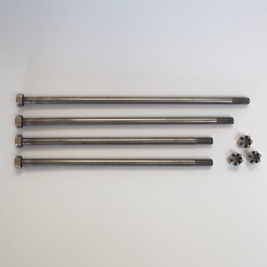 Axises of front fork, 4 pc, stainless steel, polished, Jawa Villiers, Special