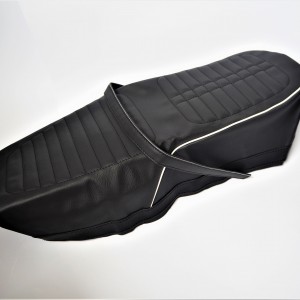 Seat cover, black with white line, Jawa 634